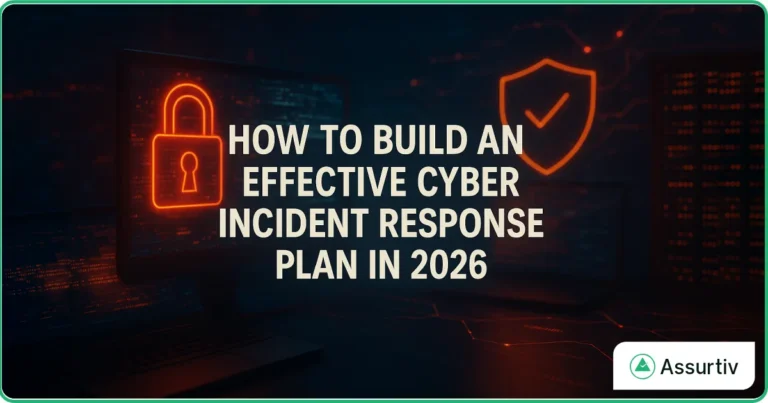 Cyber Incident Response plan described with showing a lock and protection symbol graphically