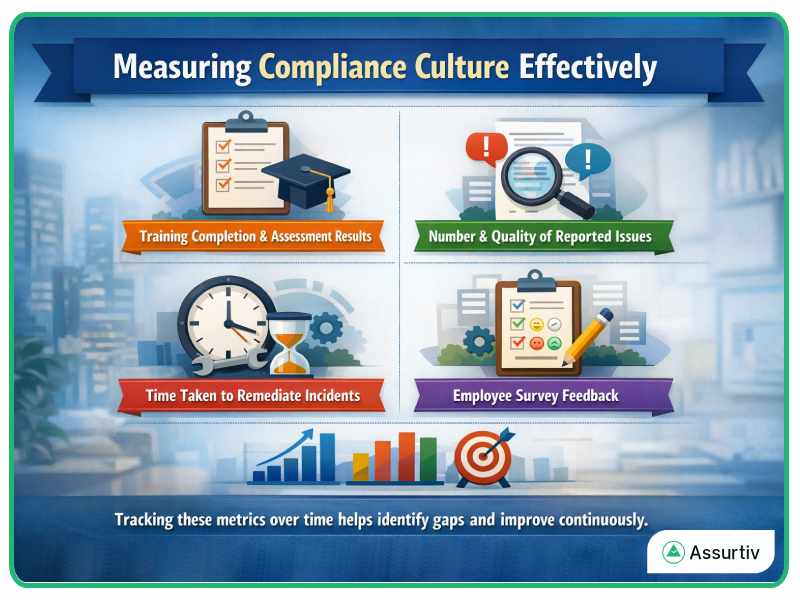 How to measure Compliance Culture effectively described with four measures graphically