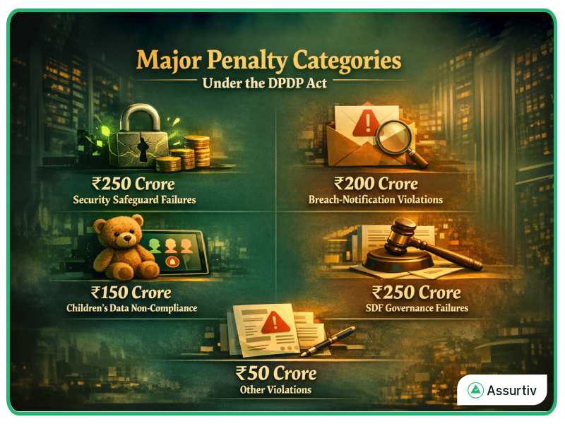 Major penalty categories under DPDP Act explained